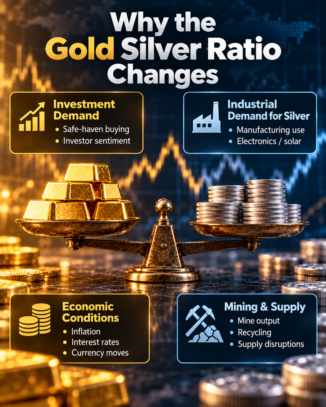 Factors that change the gold silver ratio